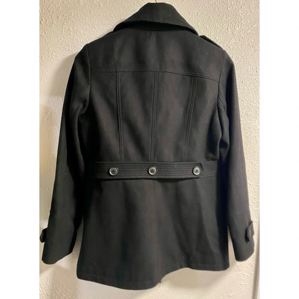Lucky brand Women's Black Pea Coat, medium, in excellent condition - Picture 2 of 4